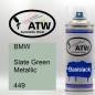 Preview: BMW, Slate Green Metallic, 449: 400ml Sprühdose, von ATW Autoteile West.